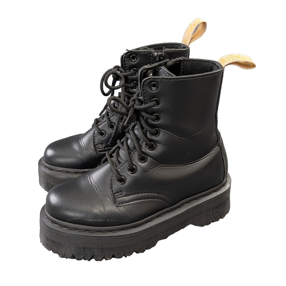 Dr Martens Platform Boots V Jadon II Mono Womens 5 Black Vegan Leather Chunky